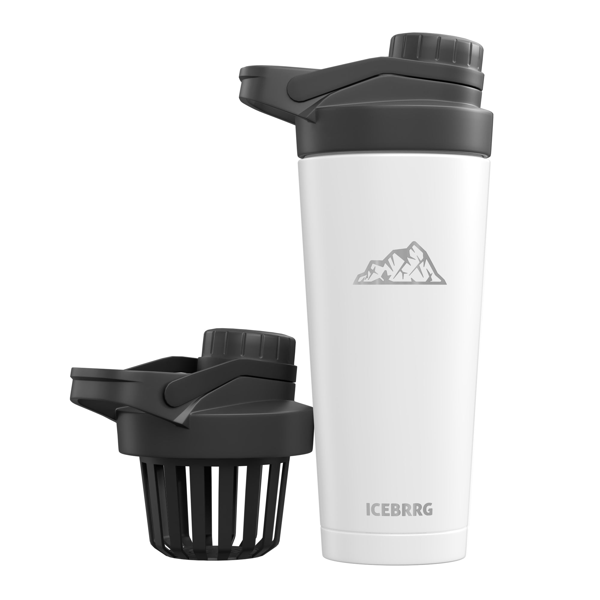Stainless Steel Shaker Bottle/White
