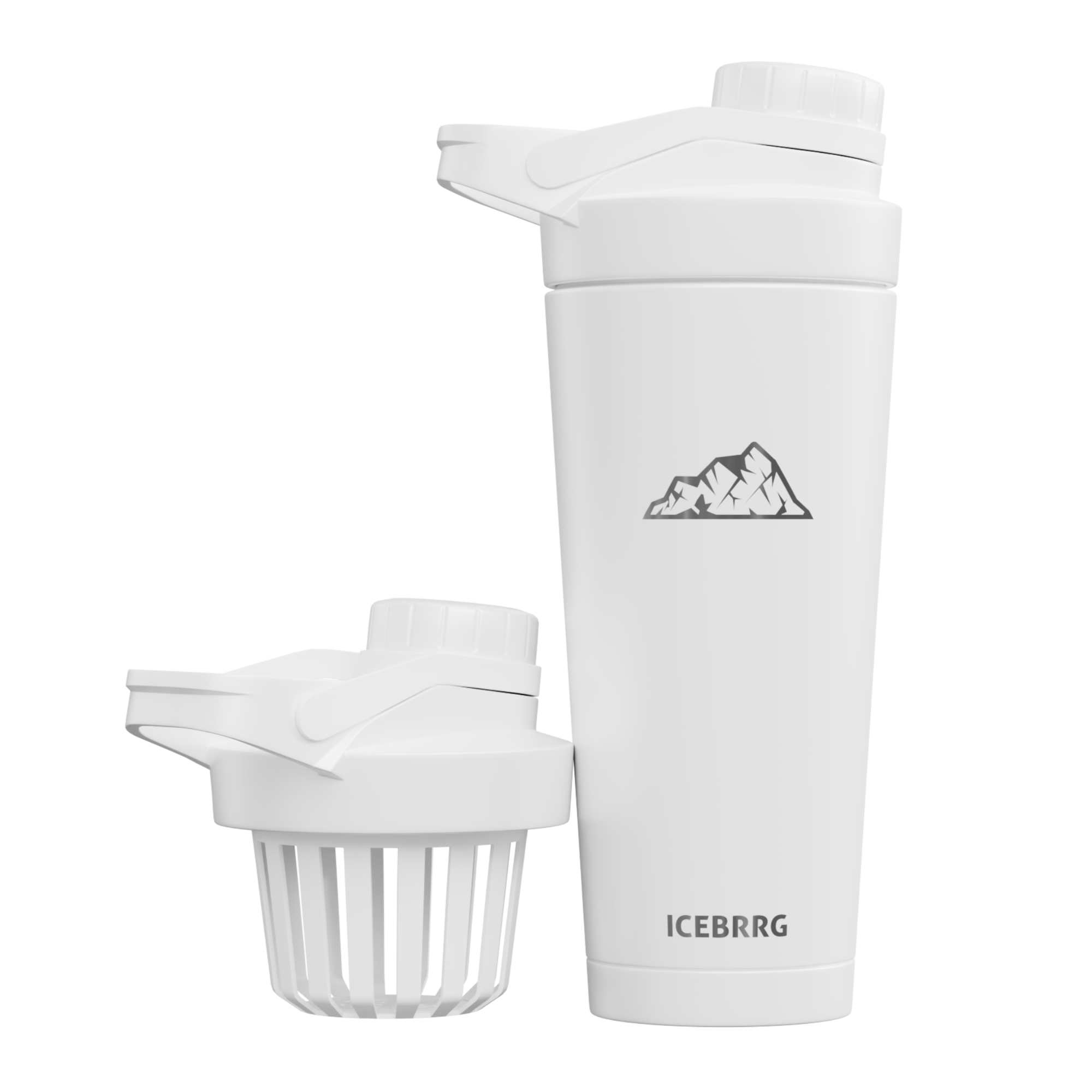 Stainless Steel Shaker Bottle/White