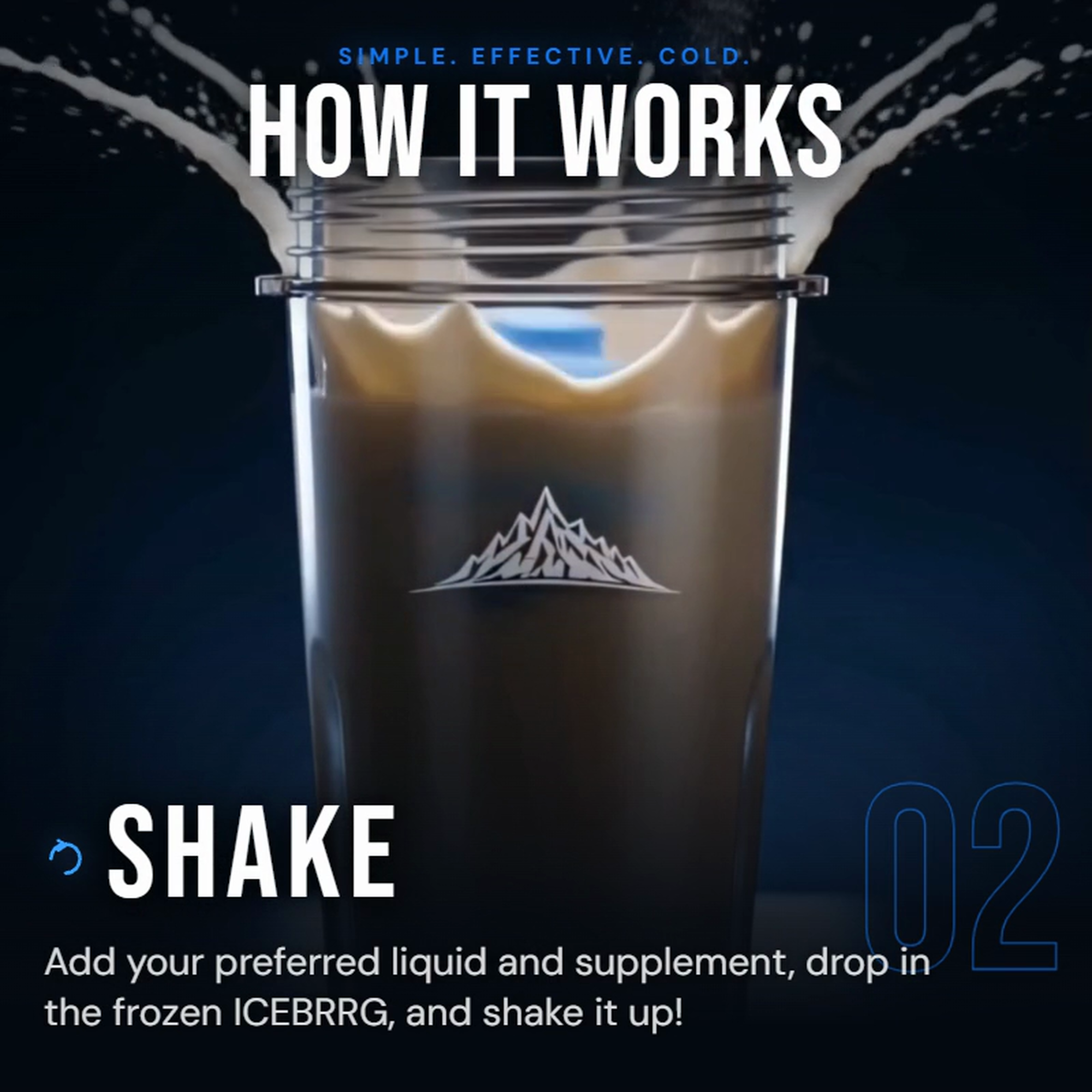 ICEBRRG freezable shaker ball how it works