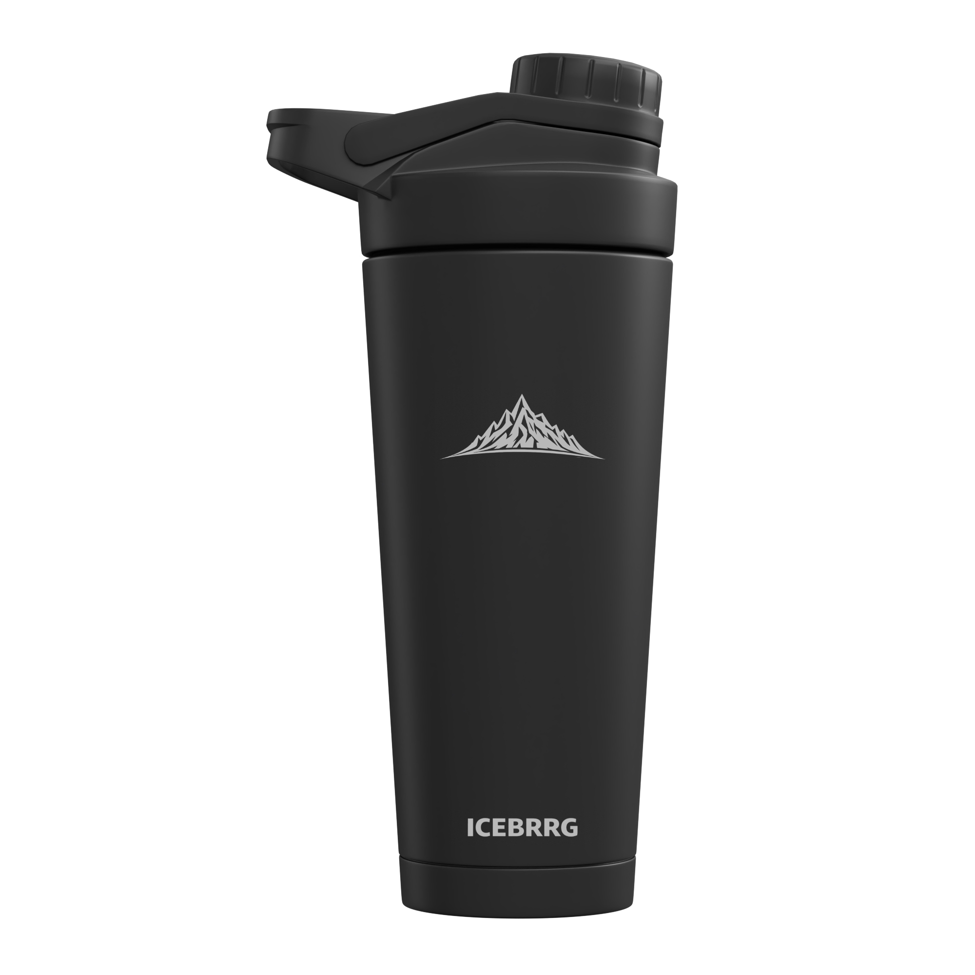 ICEBRRG insulated stainless steel shaker bottle — black